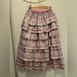 Loveshackfancy tiered ruffle skirt size 2 NWT